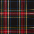 Stewart Black Modern 10oz Tartan Fabric By The Metre